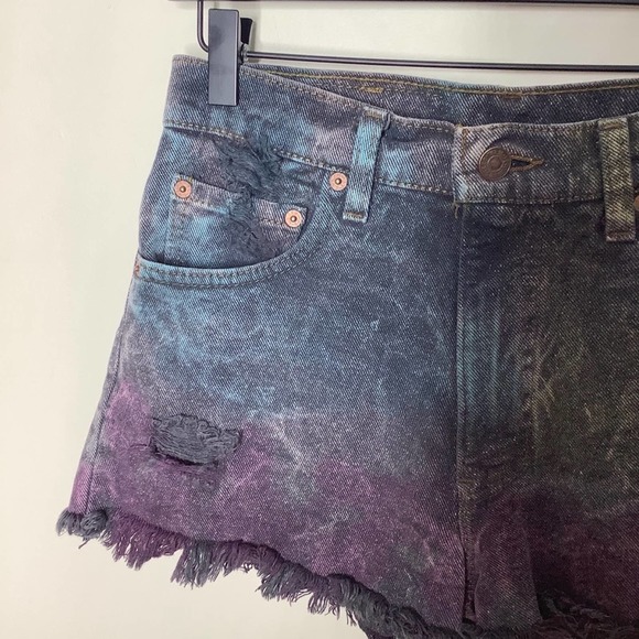 LEVIS 550 Cut Off Tie Dye Acid Wash Shorts {EE37} - Picture 5 of 6